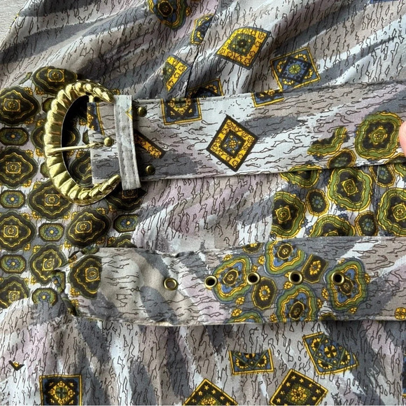 Vintage  Willy’s Influence 80s Western Style Dolman Sleeve Midi Dress - Picture 10 of 16